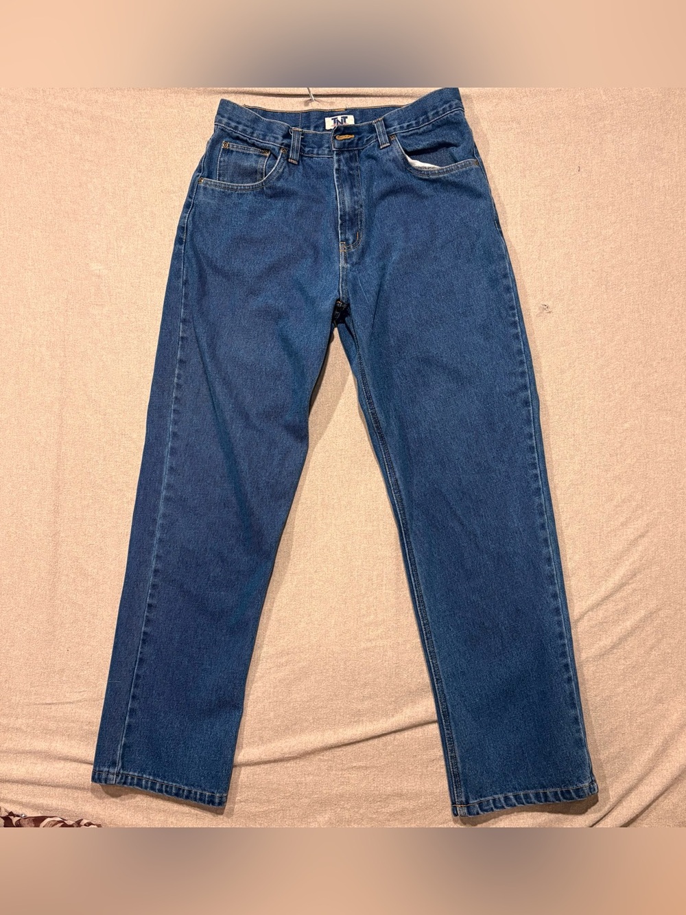 TNT Men's Workwear Denim Jeans Deep Blue Chore Durable Rugged